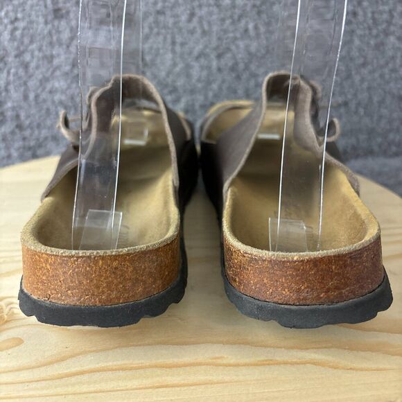 Leibmann Two Strap Sandals Womens 10 Mens 8 Leather Cork Sole Shoe German Made - Picture 4 of 10